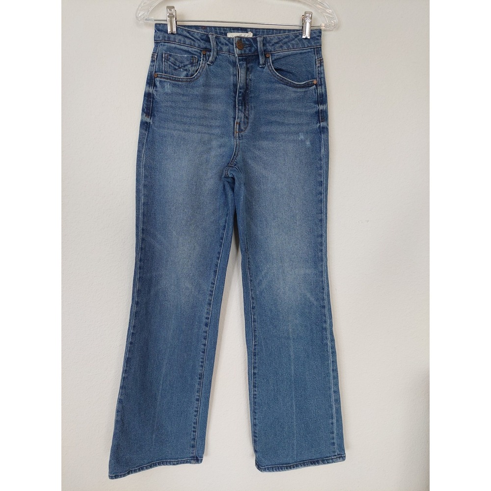 Unpublished High Rise Straight Leg Jeans Medium Wash Blue Women's Size 25
